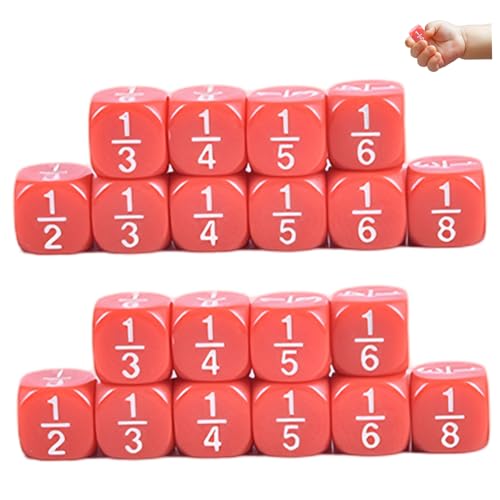 Fraktion Würfel 20pcs Multi Facettenmathematikwürfel Kinderlehre Requisiten Bildungsklassen Set Table Game Accessoires für Kinder Mathematik Praxis rot Fraktion Würfel 20pcs Multi Facettenmathematikwürfel Kinderlehre Requisiten Bildungsklassen Set Table Game Accessoires für Kinder Mathematik Praxis rot von Hbbgdiy