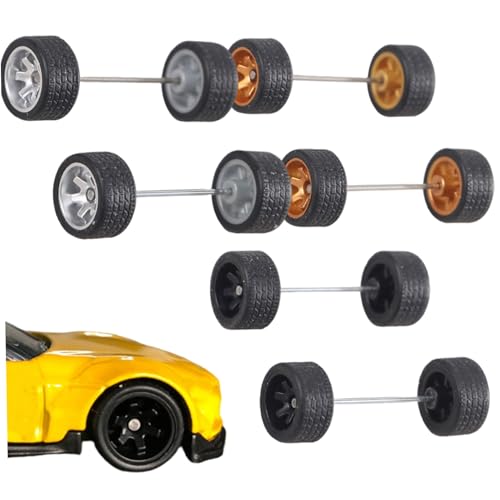 Hbbgdiy 1/64 Räder, 3 Sätze Mini Gummi 1/64 Toy Wheels Ersatz für RC -Autozubehör für RC -Auto -LKW -DIY -Modell, Schwarz + Silber + Golden Hbbgdiy 1/64 Räder, 3 Sätze Mini Gummi 1/64 Toy Wheels Ersatz für RC -Autozubehör für RC -Auto -LKW -DIY -Modell, Schwarz + Silber + Golden von Hbbgdiy