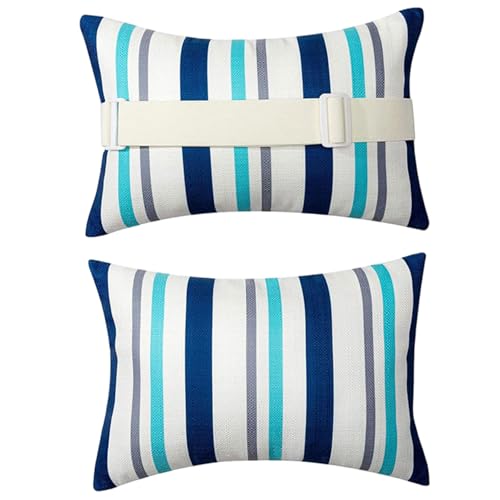 Hbbgdiy 2pcs 11 × 16 ″ mit Baumwollgefütterte Liegekissen mit verstellbarem Band, Streifen wasserdicht Hbbgdiy 2pcs 11 × 16 ″ mit Baumwollgefütterte Liegekissen mit verstellbarem Band, Streifen wasserdicht von Hbbgdiy
