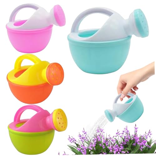 Hbbgdiy 4 PCs Spielzeugwässerung von 3, 9 x 3, 5 in farbenfrohen Kleinkindwässern mit Sprinklergarten Kleiner Innen im Freien im Freien Strandspielzeug für Dusche, Bad, zufällige Farbe. von Hbbgdiy