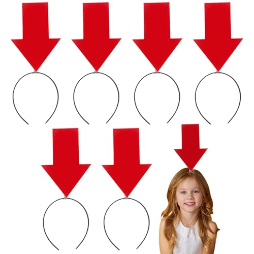 Hbbgdiy Arrow Stirnband, 6pcs Neuheit lustige Stirnbänder mit Arrowhead -Stoff Halloween Hair Hoop für Foto -Requisiten, Partydekoration, Freunde Geschenk von Hbbgdiy
