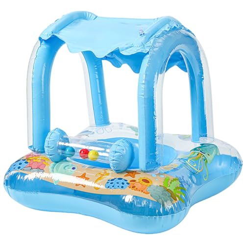 Hbbgdiy Baby Bading Ring, Sonnenschutz aufblasbarer Babypool mit Glocken, Cartoon PVC Pool Spielzeug für Kleinkinder 1-3 Hbbgdiy Baby Bading Ring, Sonnenschutz aufblasbarer Babypool mit Glocken, Cartoon PVC Pool Spielzeug für Kleinkinder 1-3 von Hbbgdiy