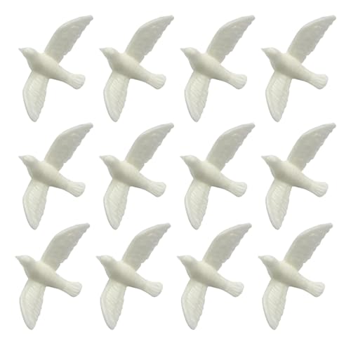 Hbbgdiy Dove -Figur für Handwerk 12PCS Miniaturvogel Statue Bulk Realistic Harz Künstliche Taubenmodell Spielzeug für Puppenhausdekorationen Accessoires Hbbgdiy Dove -Figur für Handwerk 12PCS Miniaturvogel Statue Bulk Realistic Harz Künstliche Taubenmodell Spielzeug für Puppenhausdekorationen Accessoires von Hbbgdiy