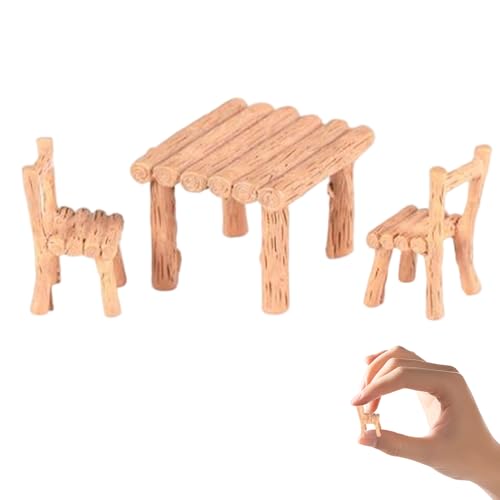 Hbbgdiy Feengartenmöbel, Synthetisches Harz Miniaturtisch und Stuhl Fairy Garden Accessoires Outdoor für Dollhouse Micro Landscape Accessoires Hbbgdiy Feengartenmöbel, Synthetisches Harz Miniaturtisch und Stuhl Fairy Garden Accessoires Outdoor für Dollhouse Micro Landscape Accessoires von Hbbgdiy