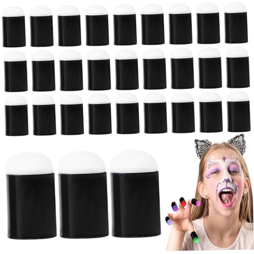 Hbbgdiy Fingerschwamm Daubers, 30pcs waschbare Farbdämpfer, Fingerschwamm für Kartenherstellung, Malerei, DIY -Kunst Hbbgdiy Fingerschwamm Daubers, 30pcs waschbare Farbdämpfer, Fingerschwamm für Kartenherstellung, Malerei, DIY -Kunst von Hbbgdiy