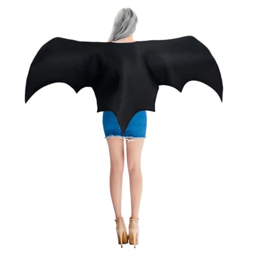 Hbbgdiy Fledermauskostüm für Erwachsene, 71x33 Zoll schwarzer Fledermausärmelflügel, atmungsaktive Halloweenkostüme für Copsplay-Requisiten von Hbbgdiy