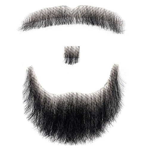 Hbbgdiy Gefälschter Bart menschliches Haar realistischer Bart gefälschter Schnurrbart unsichtbare Gesichtsbehaarkostüm Spitze für Männer, die Halloween Cosplay Kostümparty, Stil 2. Hbbgdiy Gefälschter Bart menschliches Haar realistischer Bart gefälschter Schnurrbart unsichtbare Gesichtsbehaarkostüm Spitze für Männer, die Halloween Cosplay Kostümparty, Stil 2. von Hbbgdiy