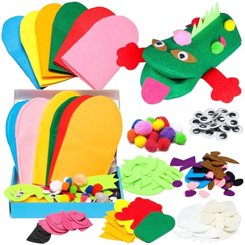 Hbbgdiy Handpuppenherstellung Kit 6PCS Buntes niedliches Cartoon Tier Themen Filz Sock Puppet Kit Bildung DIY Craft Kits Geschichtenerzählen Rollenspielen Geschenk für Mädchen Jungen Hbbgdiy Handpuppenherstellung Kit 6PCS Buntes niedliches Cartoon Tier Themen Filz Sock Puppet Kit Bildung DIY Craft Kits Geschichtenerzählen Rollenspielen Geschenk für Mädchen Jungen von Hbbgdiy