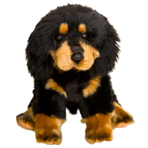 Hbbgdiy Hund ausgestopfte Tiere, 15 Zoll weiches Plüschspielzeug, realistischer gefüllter Hund, Simulation süßes Tierspielzeug für Jungen und Mädchen präsentieren Geschenk, tibetischer Mastiff von Hbbgdiy