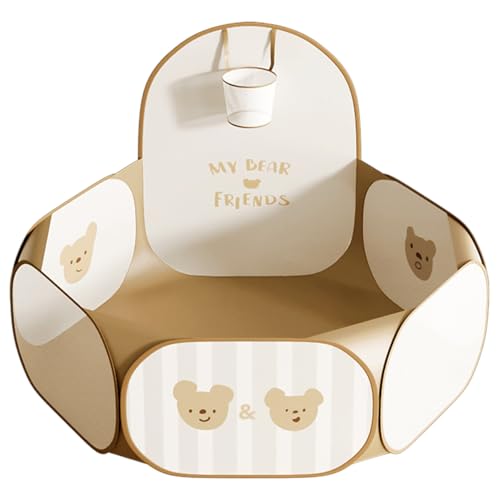 Hbbgdiy Kids Ball Pit Foldable Rostable, tränenresistente sichere Ballgrube mit Basketball-Hoop für Kleinkinder Playhouse Baby Crawl, Bälle Nicht enthalten von Hbbgdiy
