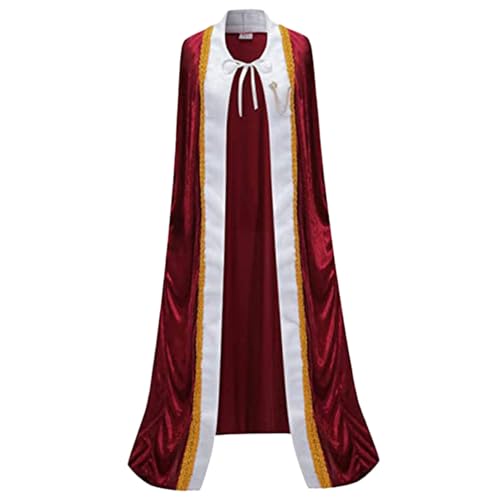 Hbbgdiy König Cape, Noble King Kostüm für Männer und Frauen, Erwachsene Königin Cape Robe für Halloween, Weihnachten, Geburtstagsfeier, Schulaktivitäten, m Hbbgdiy König Cape, Noble King Kostüm für Männer und Frauen, Erwachsene Königin Cape Robe für Halloween, Weihnachten, Geburtstagsfeier, Schulaktivitäten, m von Hbbgdiy