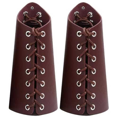 Hbbgdiy Lederbracer 2PCS Verstellbare mittelalterliche Armwächter für Männer und Frauen, Cosplay -Handgelenk Handschumer für LARP Viking Kostüm Halloween Party Hbbgdiy Lederbracer 2PCS Verstellbare mittelalterliche Armwächter für Männer und Frauen, Cosplay -Handgelenk Handschumer für LARP Viking Kostüm Halloween Party von Hbbgdiy