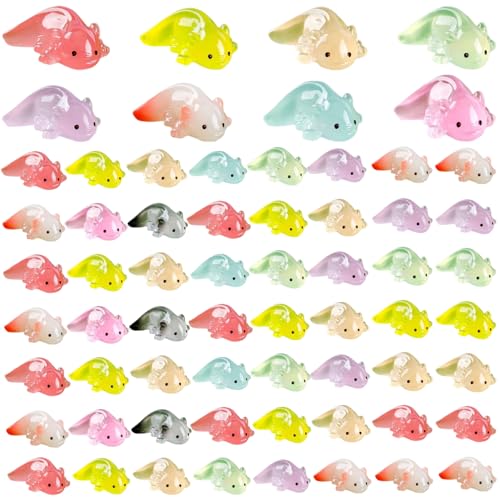 Hbbgdiy Mini -Harz Axolotl, 64pcs leuchten in den dunklen winzigen Axolotl -Figuren, 1, 2 x 0, 6 kleine Harztiere für DIY Craft Garden Landschaft Dollhouse Topfpflanzen Dekor, zufällige Farbe Hbbgdiy Mini -Harz Axolotl, 64pcs leuchten in den dunklen winzigen Axolotl -Figuren, 1, 2 x 0, 6 kleine Harztiere für DIY Craft Garden Landschaft Dollhouse Topfpflanzen Dekor, zufällige Farbe von Hbbgdiy