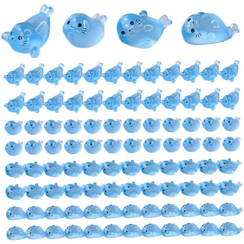 Hbbgdiy Mini -Harz -Tiere, 100pcs 4 Stile leuchten in der Dark Seal PUP Mini -Figuren für Fairy Garden Micro Landschaft Aquarium Fischtankdekoration Hbbgdiy Mini -Harz -Tiere, 100pcs 4 Stile leuchten in der Dark Seal PUP Mini -Figuren für Fairy Garden Micro Landschaft Aquarium Fischtankdekoration von Hbbgdiy