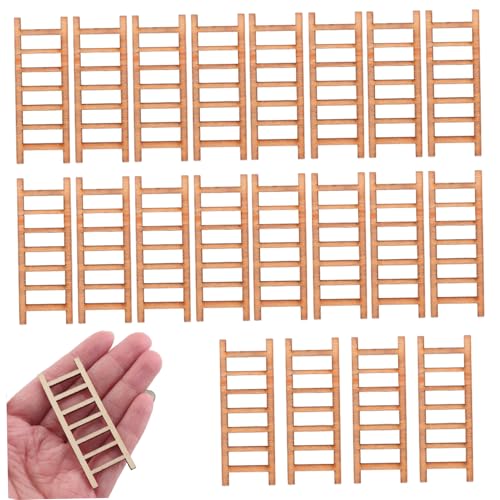 Hbbgdiy Mini-Leiter, 20pcs 0, 87 x 2, 32 Zoll Klassiker Mini Holzleiter Dekorative Puppenhauszubehör für Mikrolandschaftsbundenbonsai Bonsai von Hbbgdiy