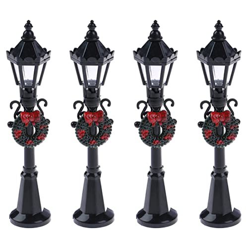 Hbbgdiy Mini Street Light Model 4PCS Miniatur Lampe Post Dollhouse Fairy Garden Pathway Lantern Weihnachten Street Lampe Dekoration für Urlaubszene. Hbbgdiy Mini Street Light Model 4PCS Miniatur Lampe Post Dollhouse Fairy Garden Pathway Lantern Weihnachten Street Lampe Dekoration für Urlaubszene. von Hbbgdiy