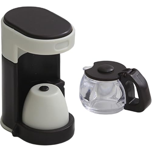 Hbbgdiy Miniatur -Kaffeemaschine mit Kaffeekanne 1:12 Puppenhauszubehör DIY Friendly Decorative Dollhouse Miniaturen für Küche von Hbbgdiy