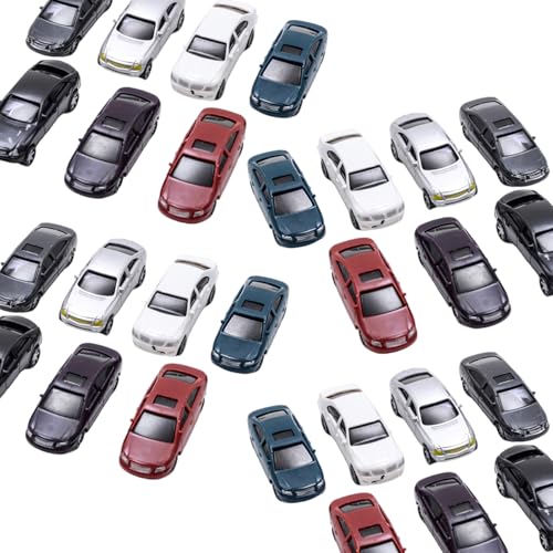 Hbbgdiy Modellauto Kits 1:75 Scale Mainte Mini Car Model DIY Verkehrsstraße Mikrolandschaftsschmuck für den Bauzubehör 50pcs von Hbbgdiy