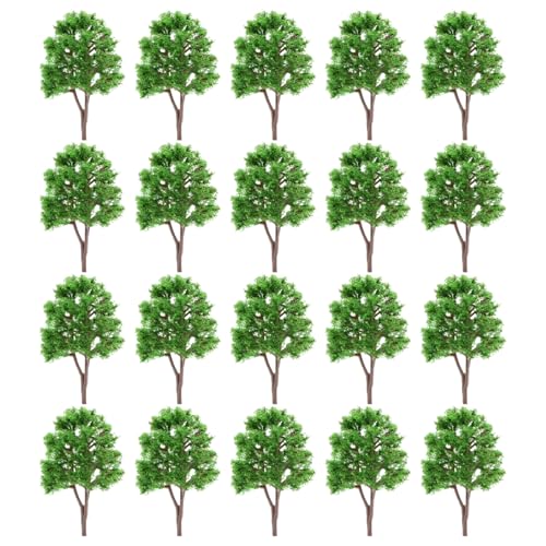Hbbgdiy Modellbaum, 20pcs/Set 3x2 Zoll lebensechter DIY Friendly Fronge Miniature Bäume für Architekturmodell, Zuglayout, Landschaft, Landschaft von Hbbgdiy