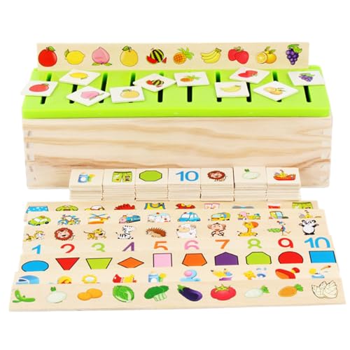 Hbbgdiy Montessori-Spielzeug, 8-Typ-Holzsortierspiele, Bildungsssensorische Spielzeug für Mädchen, Jungen, Jungen von Hbbgdiy
