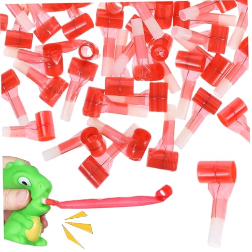 Hbbgdiy Partygebläse für Kinder Unisx, 50pcs 1, 26x0, 24 Zoll lustige Noisemaker Red Plastik Geburtstagsgebläse Neuheit Macher für Partybeutelfüller Sportspiele von Hbbgdiy