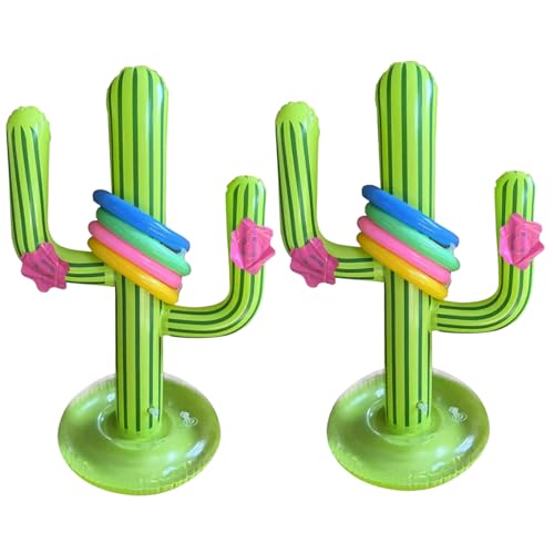 Hbbgdiy Pool -Party -Spiele, 2PCS PVC aufblasbare Kakteen mit 8 aufblasbaren Ringen und 1 Luftpumpe für Sommerpool -Strandpartyzubehör Hbbgdiy Pool -Party -Spiele, 2PCS PVC aufblasbare Kakteen mit 8 aufblasbaren Ringen und 1 Luftpumpe für Sommerpool -Strandpartyzubehör von Hbbgdiy