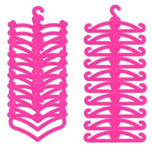 Hbbgdiy Puppenkleiderbügel, 20 Prozent Plastik Mini Kleiderbügel Doll Kleidung Kleiderbügel Mädchen für Baby -Outfits Spielzeuggarderobezubehör von Hbbgdiy