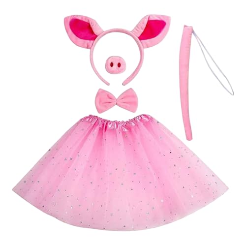 Hbbgdiy Schweinekostüm, schickes Schweinkostüm Kinder mit Ohren Nasenschwanz Biege Biege Rock Tierkleid Accessoires für Party, Karnevalskleid, Karnevalskleid spielen Hbbgdiy Schweinekostüm, schickes Schweinkostüm Kinder mit Ohren Nasenschwanz Biege Biege Rock Tierkleid Accessoires für Party, Karnevalskleid, Karnevalskleid spielen von Hbbgdiy
