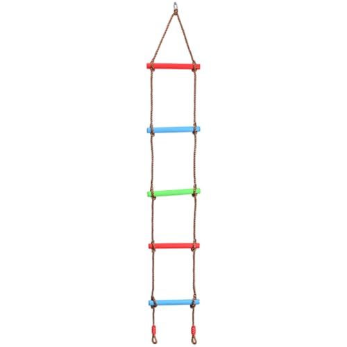 Hbbgdiy Seilleiter für Kinder, 6 Fuß robuste Plastik- und Nylon -Seile Kletterspielzeug, ideal für Schwung, Outdoor, Baumhaus, Spielplatz Hbbgdiy Seilleiter für Kinder, 6 Fuß robuste Plastik- und Nylon -Seile Kletterspielzeug, ideal für Schwung, Outdoor, Baumhaus, Spielplatz von Hbbgdiy