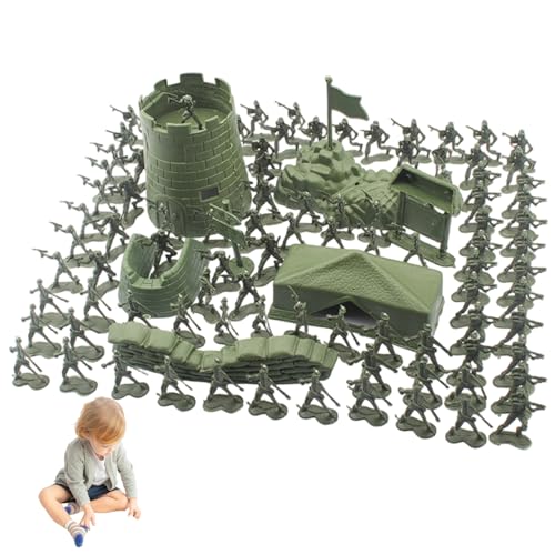 Hbbgdiy Spielzeugsoldaten Set, 100pcs/Set Ancient Soldier Toys Armee Men Actionfiguren mit Szenenmodell Plastikarmee Männer Spielzeugspiel für Jungen Geburtstagsfeier Geschenke von Hbbgdiy