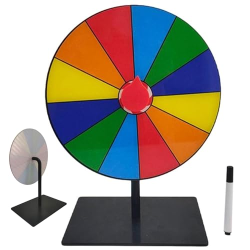 Hbbgdiy Spinnrad, 8 -Zoll- und 12 Slots Spin des Radspiels mit Stand & Marker für Messen, Karnevale, Partys, Supermärkte von Hbbgdiy