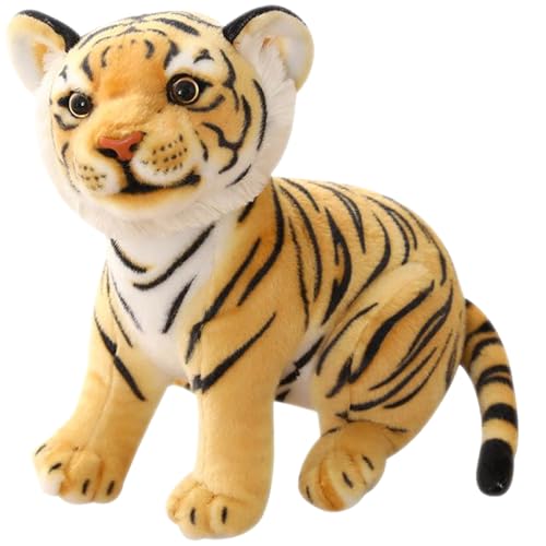 Hbbgdiy Tiger ausgestopftes Tier, 13x11, 4 Zoll süßes realistisches Tiger Plüschspielzeug, superweiche und kuschelige Tierspielzeug für Schlafzimmerdekorationen, Jungen und Mädchen Geschenk Hbbgdiy Tiger ausgestopftes Tier, 13x11, 4 Zoll süßes realistisches Tiger Plüschspielzeug, superweiche und kuschelige Tierspielzeug für Schlafzimmerdekorationen, Jungen und Mädchen Geschenk von Hbbgdiy
