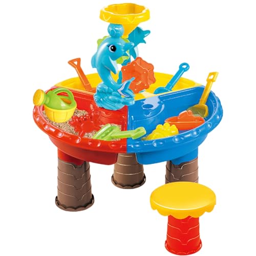 Hbbgdiy Wassertabelle 1 Bunte Sandtisch mit niedlichem Delphin-Abs-Sensorisch interaktiver Eltern-Kind-Entwicklungswasser und Sand für den Innenrand im Innenbereich, rund. Hbbgdiy Wassertabelle 1 Bunte Sandtisch mit niedlichem Delphin-Abs-Sensorisch interaktiver Eltern-Kind-Entwicklungswasser und Sand für den Innenrand im Innenbereich, rund. von Hbbgdiy