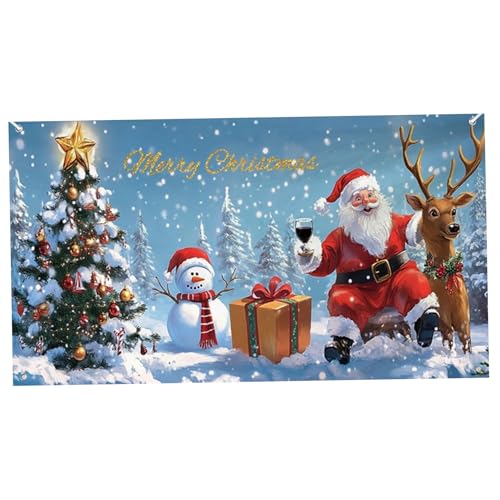 Hbbgdiy Weihnachtsgarage -Tür -Tür Banner 7x16 ft Frohe Weihnachten Garagentor - Cover mit Grommeten große Feiertags Hintergrund für Weihnachten Party und Winterdekorationen, weiß Hbbgdiy Weihnachtsgarage -Tür -Tür Banner 7x16 ft Frohe Weihnachten Garagentor - Cover mit Grommeten große Feiertags Hintergrund für Weihnachten Party und Winterdekorationen, weiß von Hbbgdiy