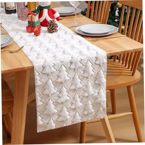Hbbgdiy Weihnachtstisch Runner 13x72in Plüschbaum weich von Hbbgdiy