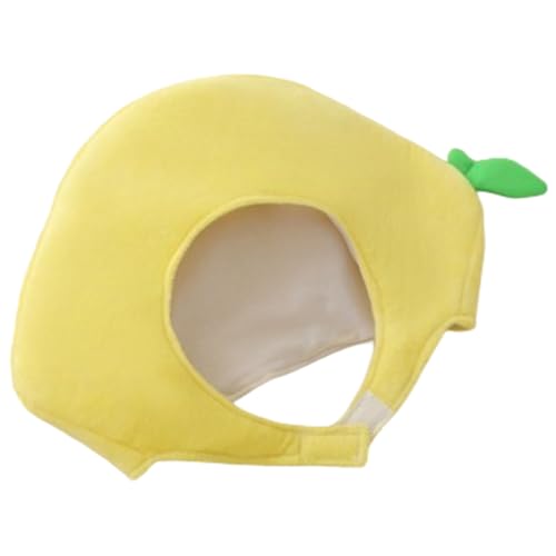 Hbbgdiy Zitronenhut, Plüschfruchtmütze 17x11 süße Cartoon Zitronenkostüm Kopfbedeckung für Carnival Cosplay Festival Partyzubehör von Hbbgdiy