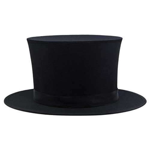 Magierhut zusammenklappbarer Top -Hut Halloween Magicians Kostüm Schwarze Top -Hüte mit Zwischenschichten Trick für Magier Performance Gimmick Dress Up Halloween Party Schwarz von Hbbgdiy