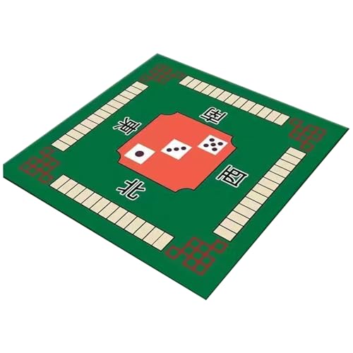 Hbbgdiy Mahjong Mat 31.5x31.5 '' Anti-Slip Mahjong Table Matte für Tischgeräuschreduktion Mat Wear-Resistant Game Matte für Party-Poker, Karten, Familienbrettspiele Green von Hbbgdiy