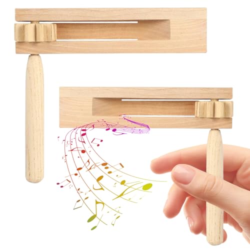 Noise Maker, 2PCS -Holzrein -Ratschen -Party -Lärmmacher, traditionelle Matraca für Partys, Sportveranstaltungen und Feierlichkeiten von Hbbgdiy