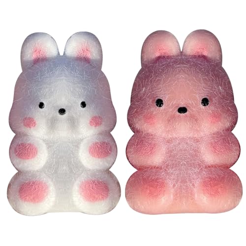 Hbbgdiy Squeeze -Spielzeug, 2pcs niedliche Tier Dekompression Spielzeug lebendiger belastbarer Stressspielzeug mit Accessoires Stress Relief Toy für Kinder Mädchen Frauen, Kaninchen Hbbgdiy Squeeze -Spielzeug, 2pcs niedliche Tier Dekompression Spielzeug lebendiger belastbarer Stressspielzeug mit Accessoires Stress Relief Toy für Kinder Mädchen Frauen, Kaninchen von Hbbgdiy