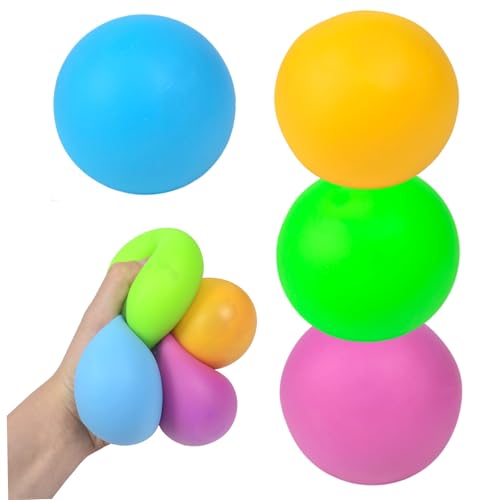 Stressbälle für Erwachsene und Kinder, 4 Stück, 6, 1 cm, langsam aufsteigender Quetschball, Stressabbau-Quetschspielzeug, Stressbälle, Quetschball, für Erwachsene, für Kinder von Hbbgdiy