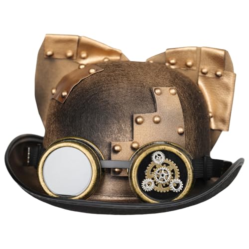 Vintage Steampunk -Hut mit Schutzbrillen für Männer und Frauen, Top -Hutkostümzubehör für Halloween -Cosplay -Party, Themenveranstaltungen und Rollenspiele Vintage Steampunk -Hut mit Schutzbrillen für Männer und Frauen, Top -Hutkostümzubehör für Halloween -Cosplay -Party, Themenveranstaltungen und Rollenspiele von Hbbgdiy
