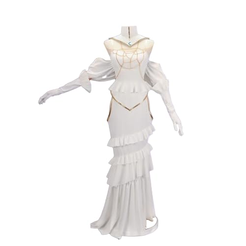 Hcenxan Anime Cosplay Albedo Cosplay KostüM Albedo Weiß Strampler Maxi Kleid KostüM Halloween Kleidung Anime Party Kleidung Hcenxan Anime Cosplay Albedo Cosplay KostüM Albedo Weiß Strampler Maxi Kleid KostüM Halloween Kleidung Anime Party Kleidung von Hcenxan