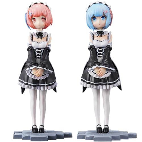 Hcenxan Anime REM Figur Maid Outfit stehend RAM Figure Charakter Modell Schreibtisch Dekoration für Geburtstagsgeschenke von Hcenxan
