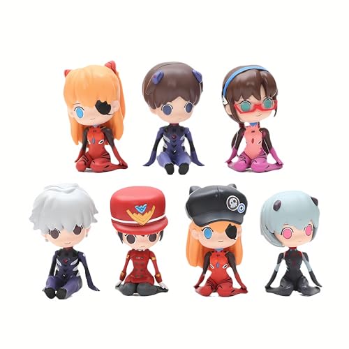 Hcenxan Ayanami Rei 6pcs Figur Anime Charakter Ayanami Rei 6pcs PVC Schlafzimmer Sofa Niedliche Ornamente Modell, EIN Geburtstagsgeschenk FüR Einen Freund von Hcenxan