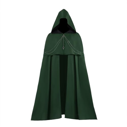 Hcenxan Cosplay Kostüm Uniform mit Kapuze Robe Ritter Anzüge Schwarze Voll Halloween Darth mit Kapuze Robe Mantel von Hcenxan