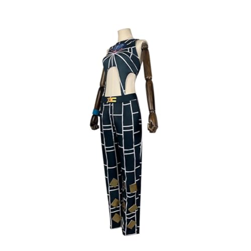 Hcenxan JJBA Johnny Cosplay Kostüm Anime Jodio Cosplay Outfits Yamagishi Yukako Cosplay Susie Q Halloween Cujoh Jolyne Karneval Party Uniform Komplettes Set von Hcenxan