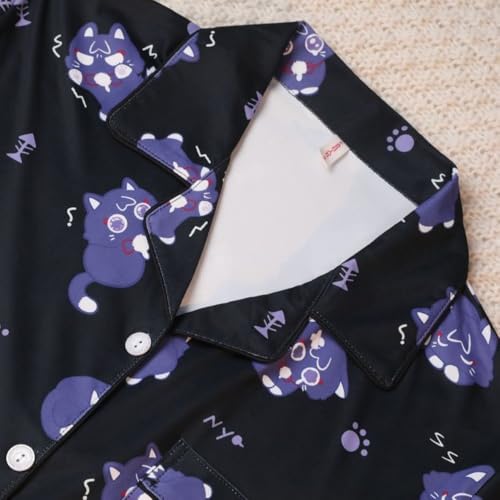 Hcenxan Kunikuzushi Xiao Kurzarm-Pyjamas Anime-Print-Pyjamas Kurzarm-Shorts Pyjamas Loungewear-Set Zweiteiliges Set Hcenxan Kunikuzushi Xiao Kurzarm-Pyjamas Anime-Print-Pyjamas Kurzarm-Shorts Pyjamas Loungewear-Set Zweiteiliges Set von Hcenxan