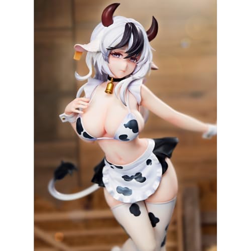 Hcenxan Milkgirls Figur Original Illustration SchöNes MäDchen Kuh MäDchen 25cm Stehende Haltung PVC Desktop-Modell Ornamente, Geburtstagsgeschenke FüR Freunde von Hcenxan
