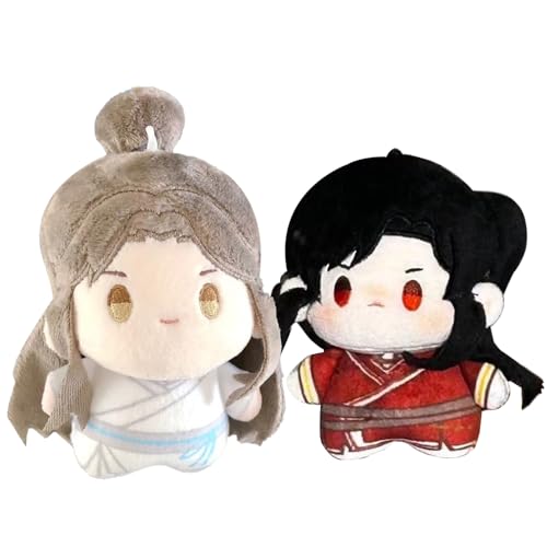 Hcenxan Xie lian 2PCS PlüSchkissen Anime Xie lian 2PCS Figur Pp Baumwolle GefüLlt Niedlich PlüSch Kissen Schlafzimmer Schultasche Auto AnhäNger von Hcenxan